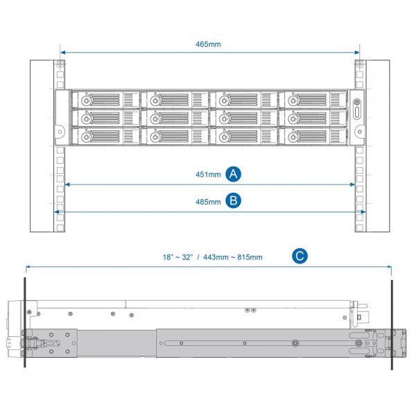 Accesorio de Bastidor Rail B02  (RAIL-B02)