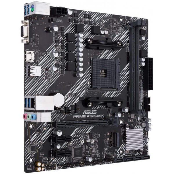 Placa Madre Amd Prime A520m-K Socket Am4 Micro Atx (PRIME A520M-K)