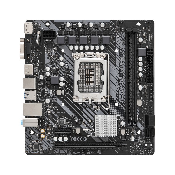 Placa Madre Asrock H610M-HDV Socket Lga1700 Intel H610 12 13 14ª Gen Ddr4 Sata3. (90-MXBHS0-A0UAYZ)