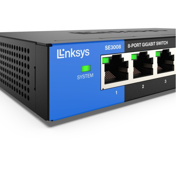 Switch Ethernet Gigabit 8 Puertos Linksys SE3008 10,100,1000 (SE3008)